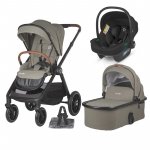 Sistem modular 3 in 1 Coccolle Aspen Sand Beige + Scoica auto iSize Coccolle Knox Black