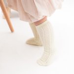 Sosete trei sferturi cu model din tesatura 6-9 luni marime 19 Galben Deschis