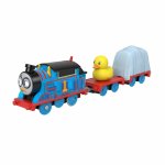 Locomotiva motorizata Thomas agent secret cu 2 vagoane
