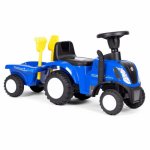 Tractor fara pedale New Holland cu remorca pentru copii 658T Albastru