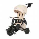 Tricicleta ultrapliabila Qplay Nova Max Bej, maner telescopic, spatar rotativ si reglabil, cadru din aluminiu, roti Eva, accesorii incluse