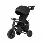Tricicleta ultrapliabila Qplay Nova Max Negru, maner telescopic, spatar rotativ si reglabil, cadru din aluminiu, roti Eva, accesorii incluse