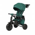 Tricicleta ultrapliabila Qplay Nova Max Verde, maner telescopic, spatar rotativ si reglabil, cadru din aluminiu, roti Eva, accesorii incluse