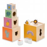 Turn cuburi de lemn, sortare si asociere, Hauck Stack N Raise