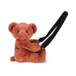 Ursulet din plus geanta crossbody adorabila, 30 cm, teracota