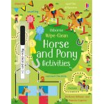 Carte pentru copii Usborne reutilizabila Wipe Clean Horse and Pony Activities
