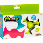 Set 3 jucarii senzoriale cu ventuze pentru bebelusi pipSquigz