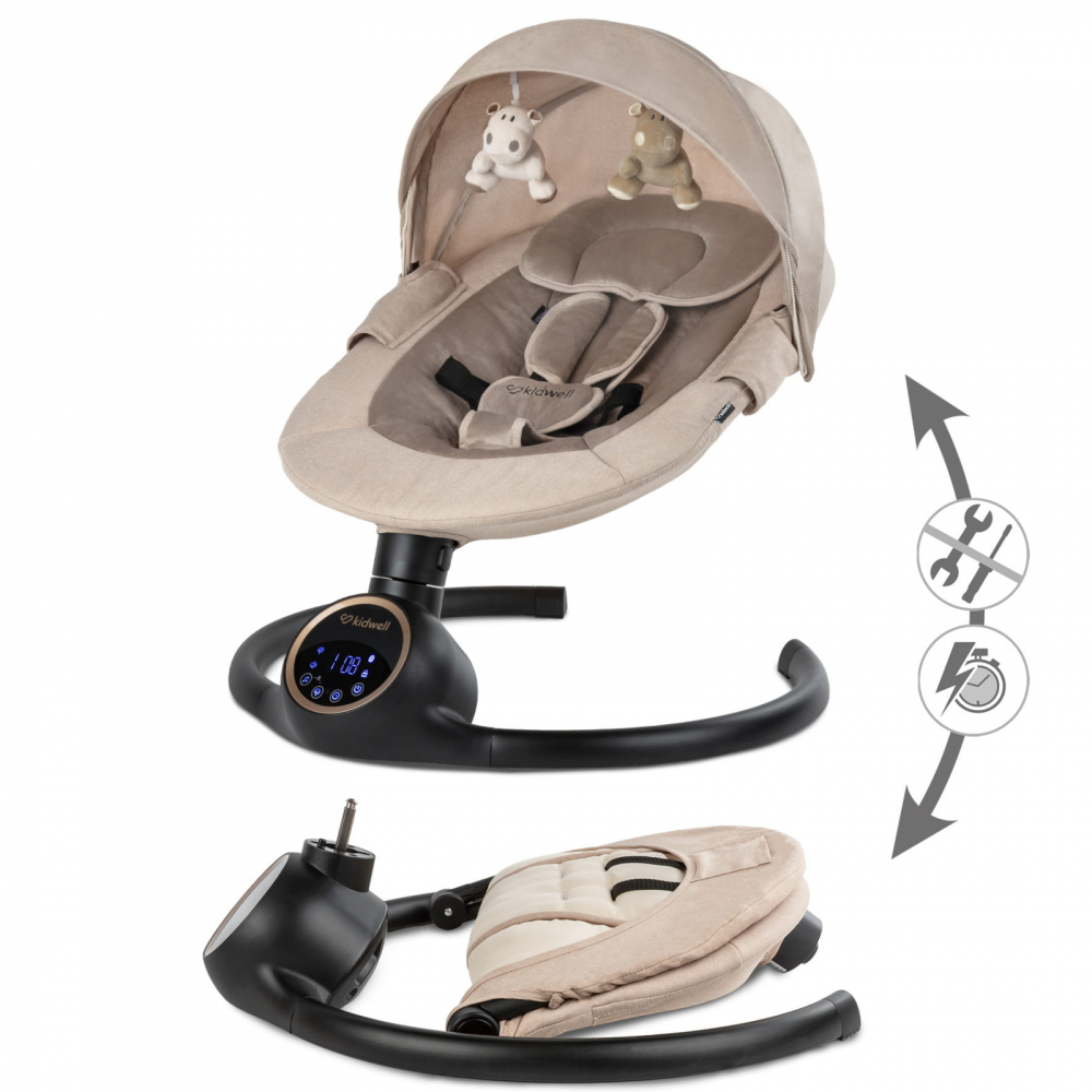 Balansoar leagan electric 2 in 1 bluetooth Reve bej auriu - 3