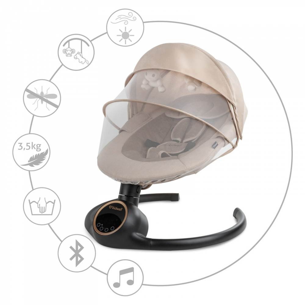 Balansoar leagan electric 2 in 1 bluetooth Reve bej auriu - 6