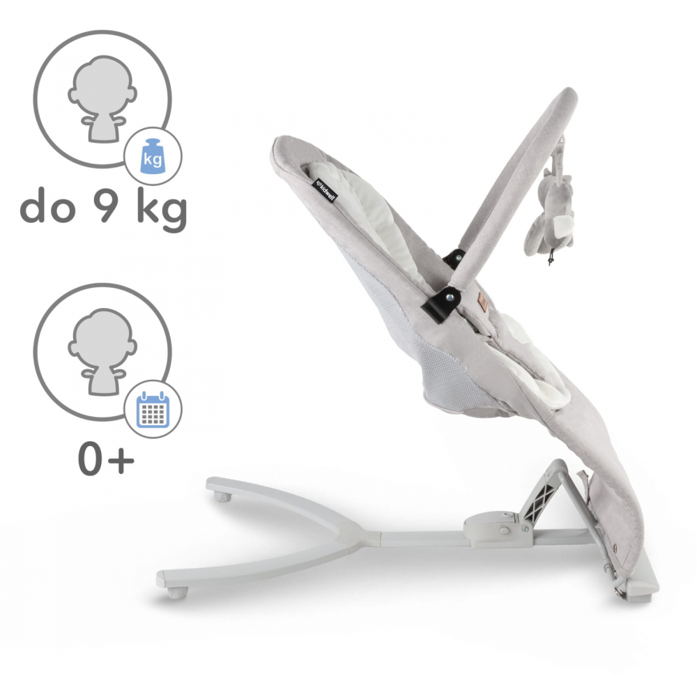 Balansoar pentru bebelusi Kidwell rubi gri alb pliabil - 6