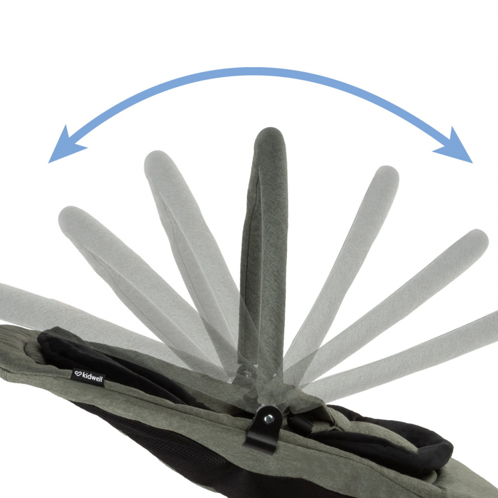 Balansoar pentru bebelusi Kidwell rubi verde si negru pliabil - 5