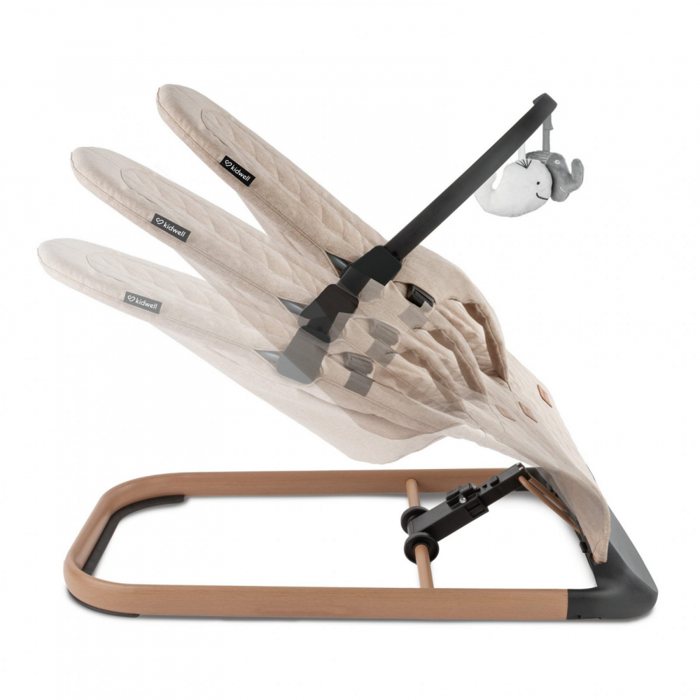 Balansoar pentru copii Kidwell full beige wooden pliabil - 5