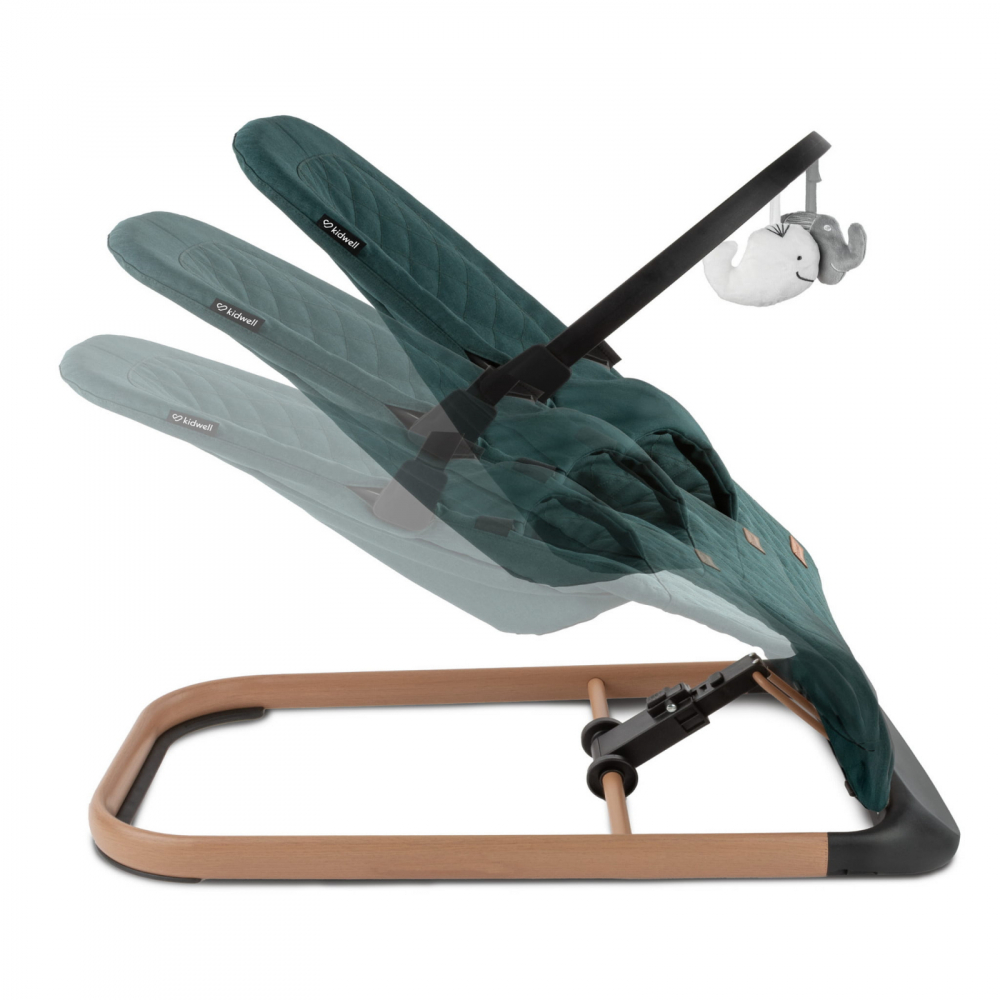 Balansoar pentru copii Kidwell green wooden pliabil - 5