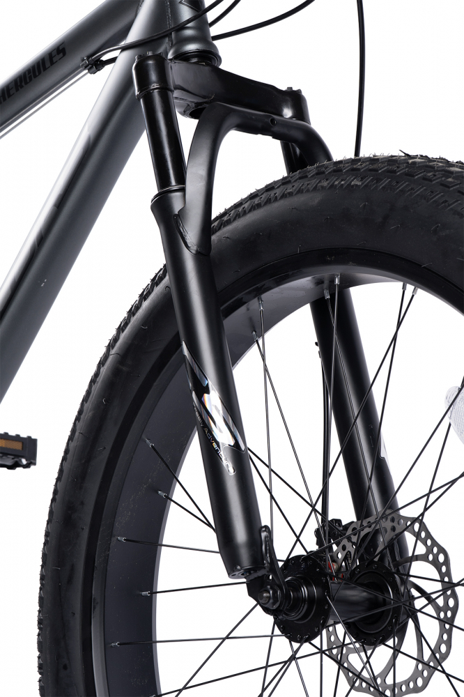 Bicicleta MTB-HT Fat Bike Velors Hercules V2619D GriNegru, roti 26 inch, 21 viteze, frane disc - 2