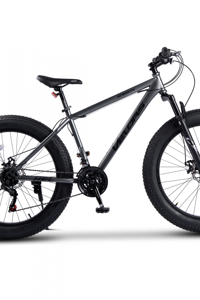 Bicicleta MTB-HT Fat Bike Velors Hercules V2619D GriNegru, roti 26 inch, 21 viteze, frane disc - 6