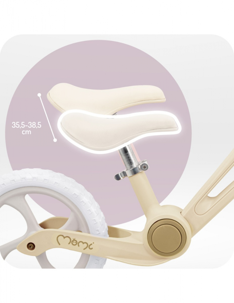 Bicicleta fara pedale pentru copii Momi Noru Yellow, pliabila, varsta 2 ani+, greutate admisa 35 kg - 4