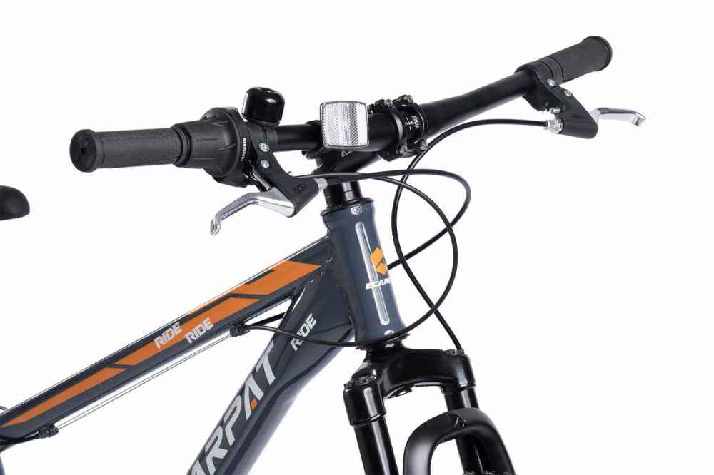 Bicicleta pentru copii Ecarpat Ride S24109C Gri, 24 inch, echipare Shimano, anvelope late, furca cu suspensie, frane disc, 7 viteze - 2
