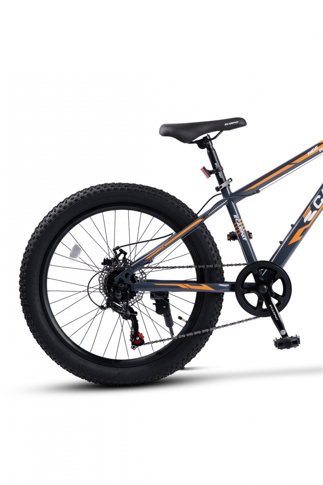 Bicicleta pentru copii Ecarpat Ride S24109C Gri, 24 inch, echipare Shimano, anvelope late, furca cu suspensie, frane disc, 7 viteze - 3