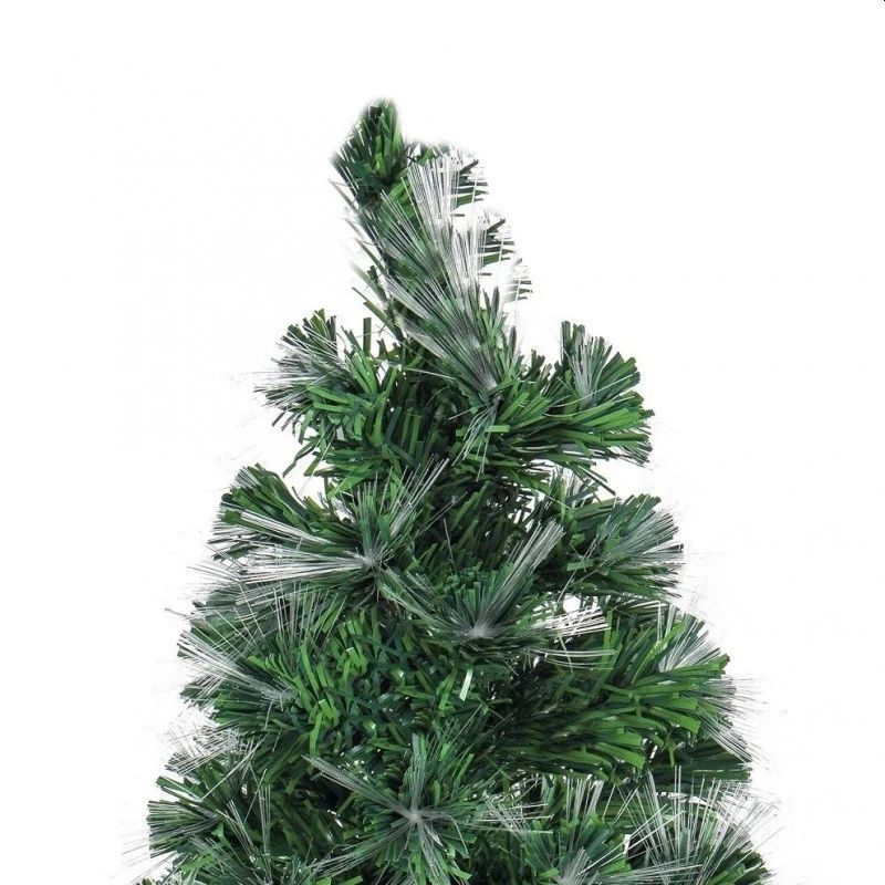 Brad artificial, fibra optica multicolora, inaltime 180 cm, suport metalic - 1