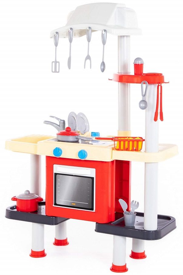 Bucatarie pentru copii Polesie Kitchen (bag) cu chiuveta,hota si cuptor,accesorii gatit incluse