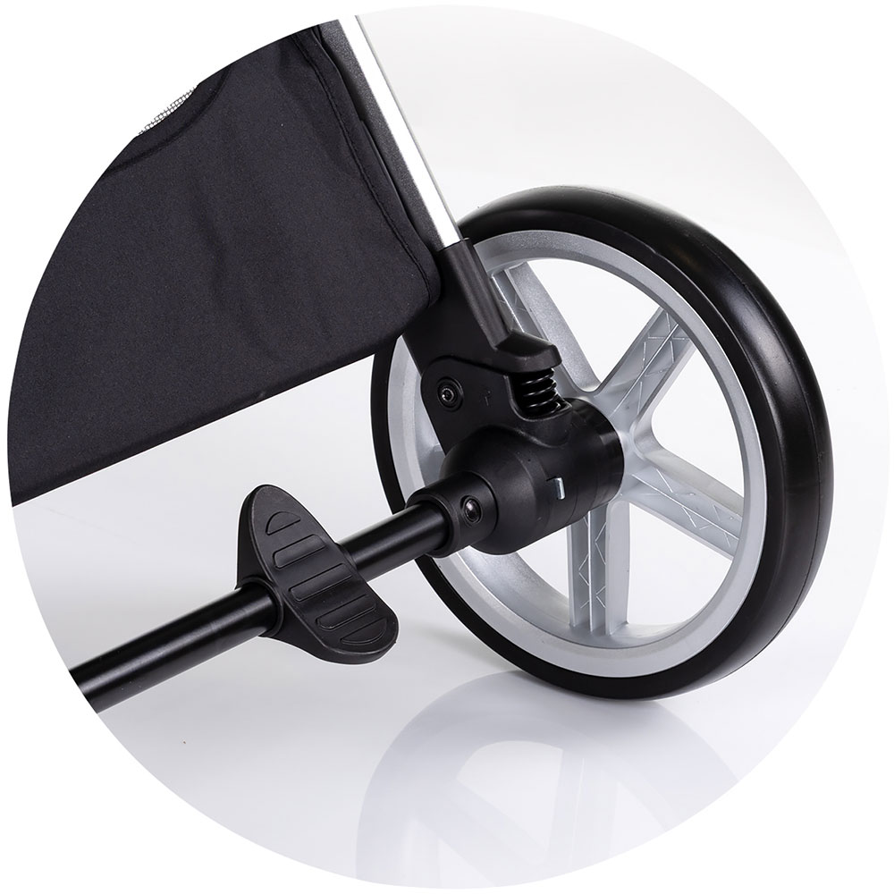 Carucior 3 in 1 pentru copii Chipolino Vista Basil, transformabil, cadru din aluminiu, sezut reversibil, maner reglabil, suspensii, husa de picioare, geanta, greutate suportata 22 kg - 4