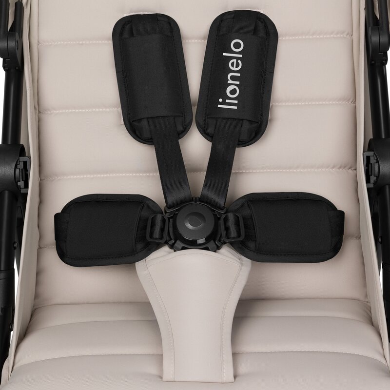 Carucior pentru copii Lionelo Iva Bej sport, sustine 22 kg, spatar reglabil, suspensii, maner ajustabil - 1