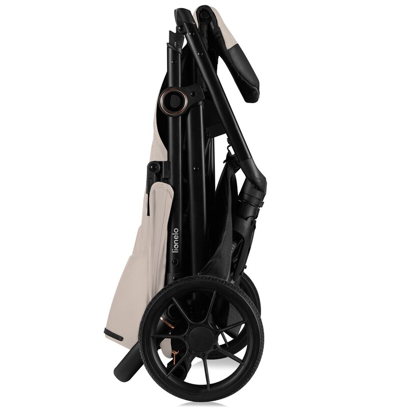 Carucior pentru copii Lionelo Iva Bej sport, sustine 22 kg, spatar reglabil, suspensii, maner ajustabil - 3