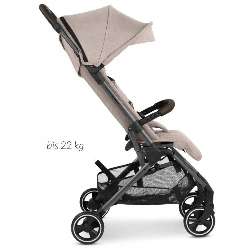 Carucior sport pentru copii ABC Design Ping 3 Travel Camel cadru din aluminiu, suspensii, compact potrivit pentru avion, geanta de transport inclusa, greutate admisa 22 kg