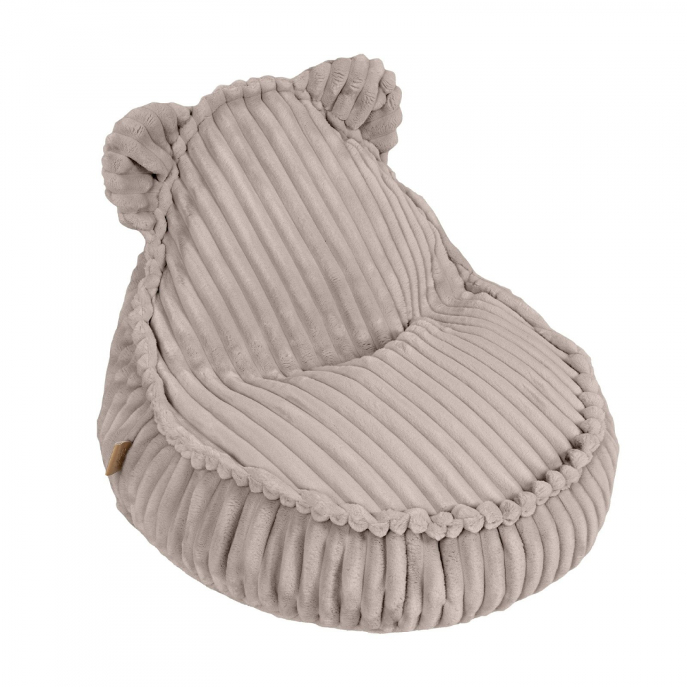 Fotoliu tip puf pentru copii MeowBaby pebble beige - 1
