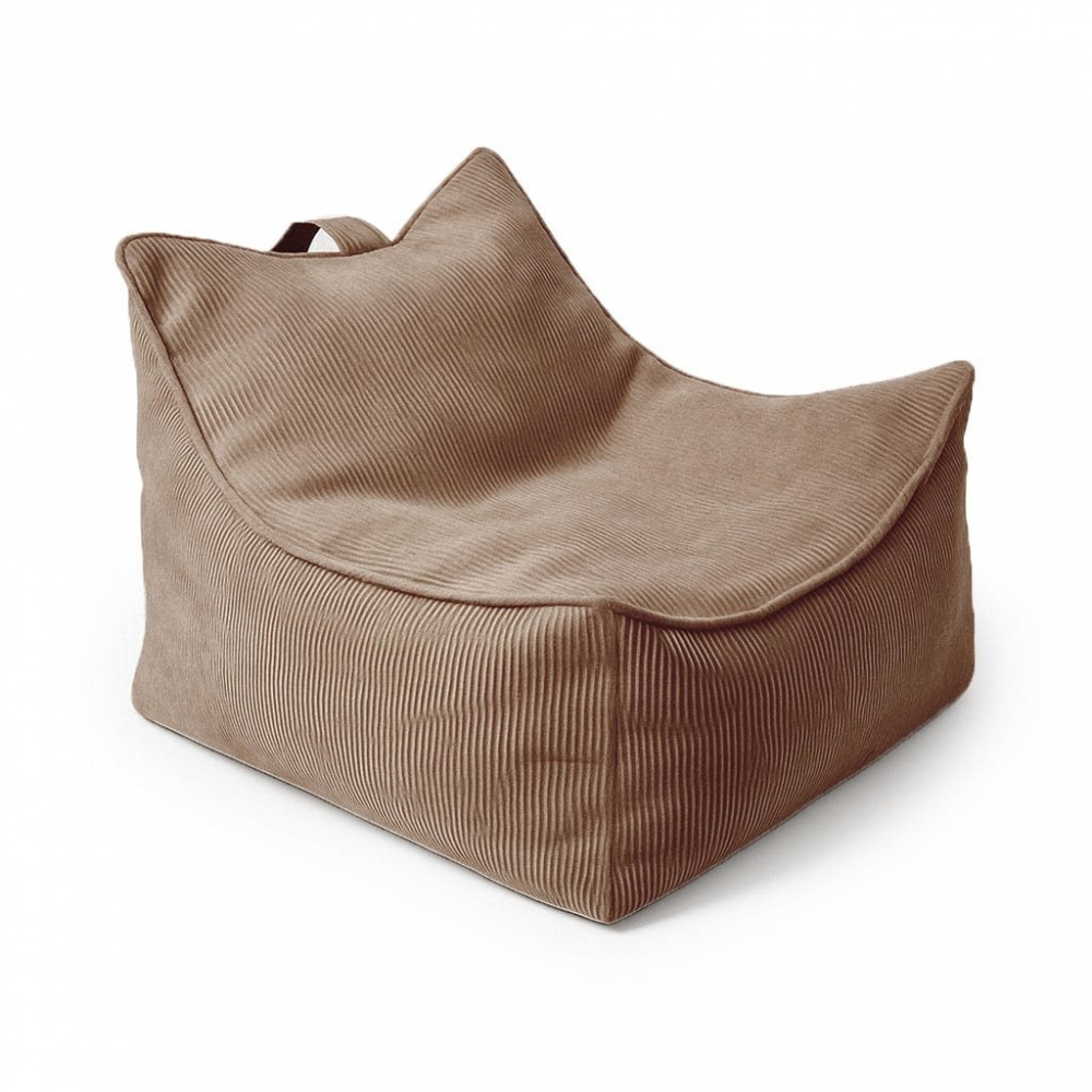 Fotoliu tip puf pentru copii MeowBaby slimcord sako bag, maro - 1