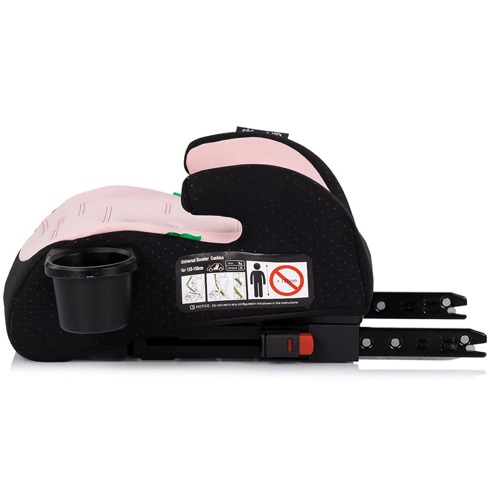 Inaltator auto cu isofix pentru copii Chipolino Go Boost Iso Powder Pink I-Size 125-150 cm - 1