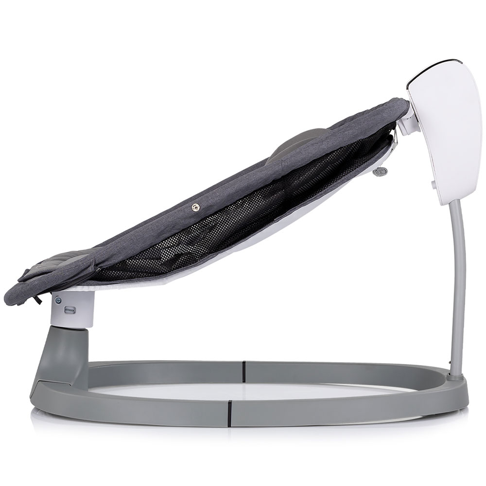 Leagan electric pentru copii Chipolino Lambada Anthracite cu telecomanda, functie de scaun, sezut reglabil, plasa anti-insecte - 2