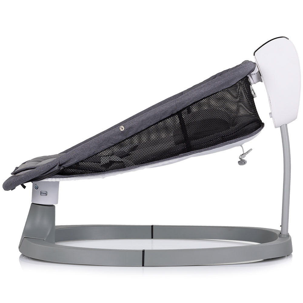 Leagan electric pentru copii Chipolino Lambada Anthracite cu telecomanda, functie de scaun, sezut reglabil, plasa anti-insecte - 3