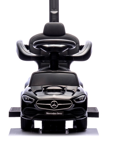 Masinuta copii de impins R-Sport Mercedes C63 amg negru cu maner pentru controlul parental, suport pentru picioare, protectie impotriva rasturnarii, volan cu melodii si claxon - 1