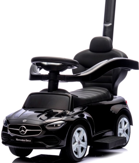 Masinuta copii de impins R-Sport Mercedes C63 amg negru cu maner pentru controlul parental, suport pentru picioare, protectie impotriva rasturnarii, volan cu melodii si claxon - 2