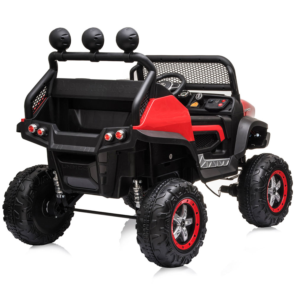 Masinuta electrica pentru copii Chipolino OffRoad Mercedes Unimog Red cu scaun din piele, roti EVA cu suspensie, deschidere usi, greutate admisa 30 kg - 4