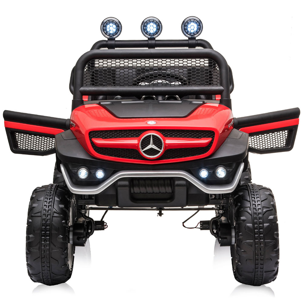 Masinuta electrica pentru copii Chipolino OffRoad Mercedes Unimog Red cu scaun din piele, roti EVA cu suspensie, deschidere usi, greutate admisa 30 kg - 5