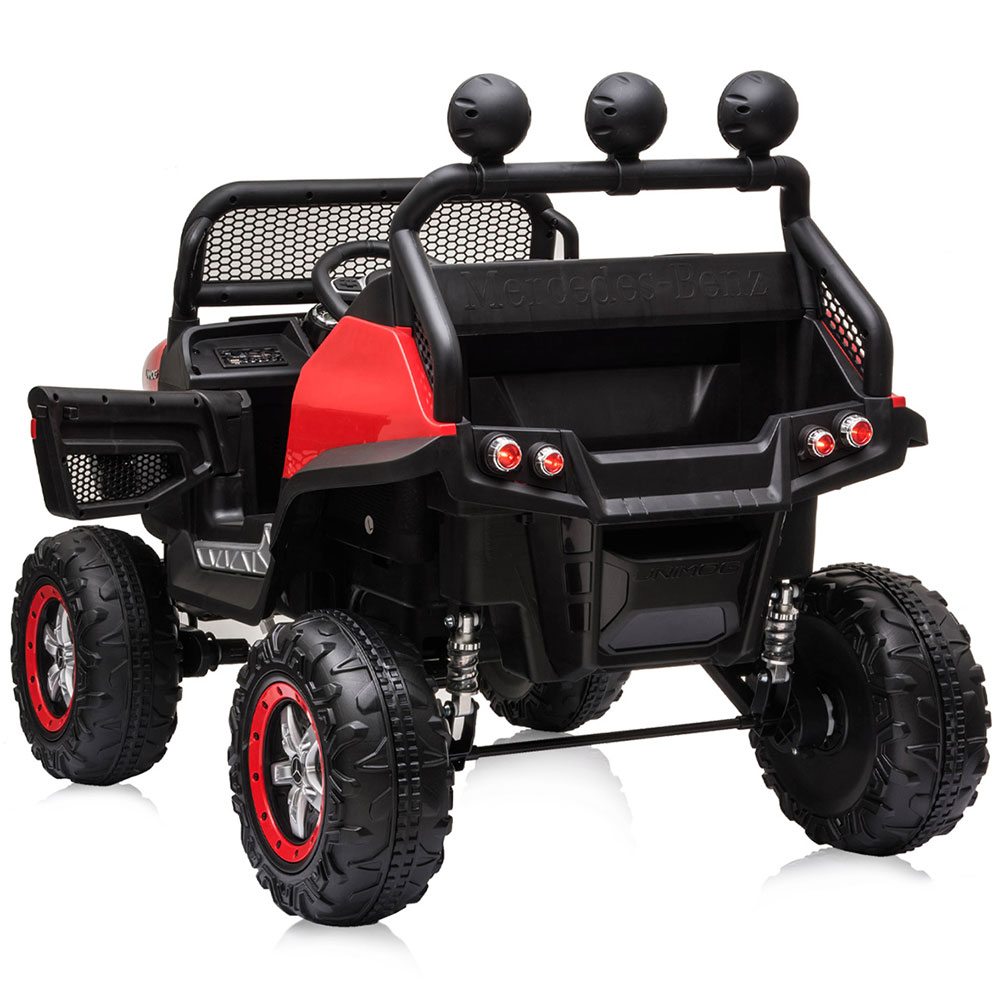 Masinuta electrica pentru copii Chipolino OffRoad Mercedes Unimog Red cu scaun din piele, roti EVA cu suspensie, deschidere usi, greutate admisa 30 kg - 6