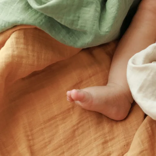 Set 3 museline multifunctionale din bumbac organic 60x60 cm Onino Hug.me Pure nature - 1