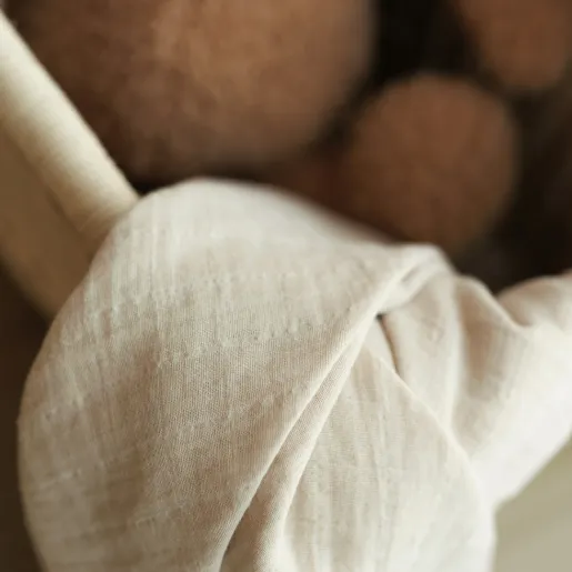 Muselina multifunctionala din bumbac organic 120x120 cm Onino Hug.me Creamy vanilla - 1