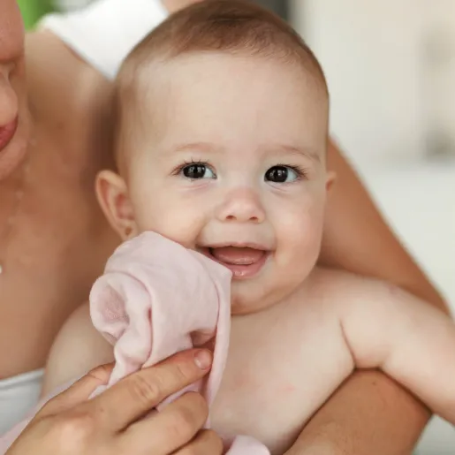 Muselina multifunctionala din bumbac organic 120x120 cm Onino Hug.me Sandy rose - 1