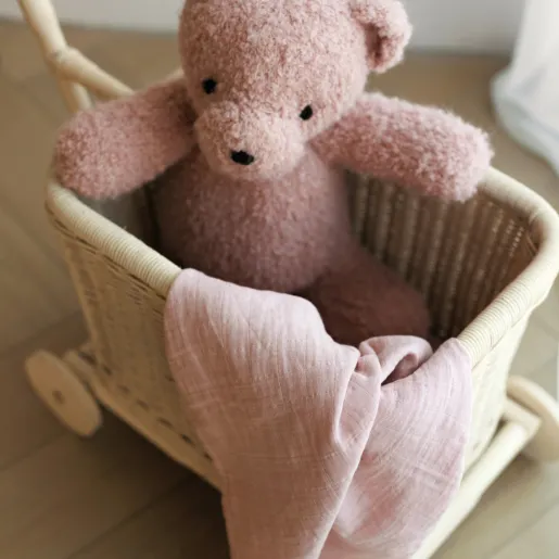 Muselina multifunctionala din bumbac organic 120x120 cm Onino Hug.me Warm peach - 1