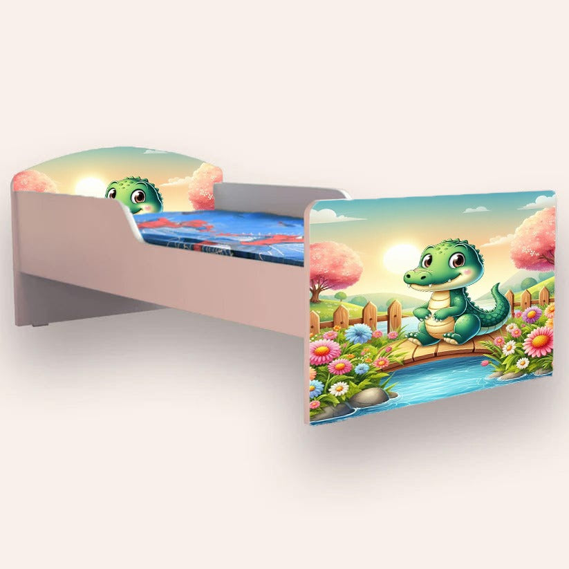 Pat pentru copii Crocodil, 2-12 ani, 160x80 cm - 1
