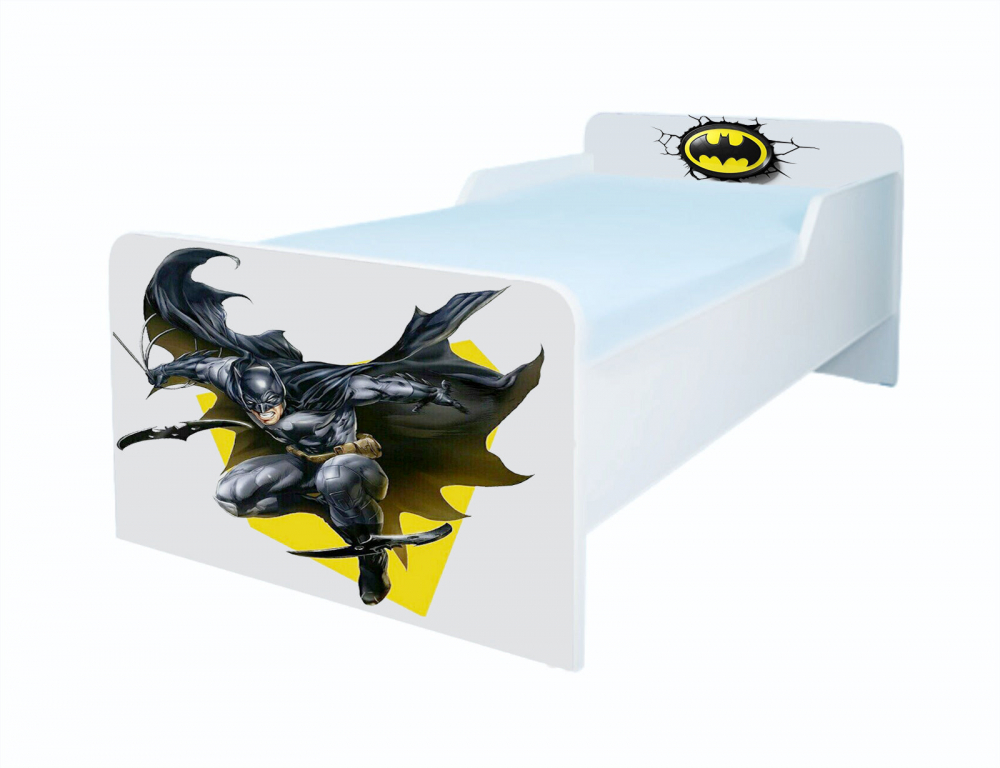 Pat pentru copii Batman, 2-6 ani, 130x60 cm - 1