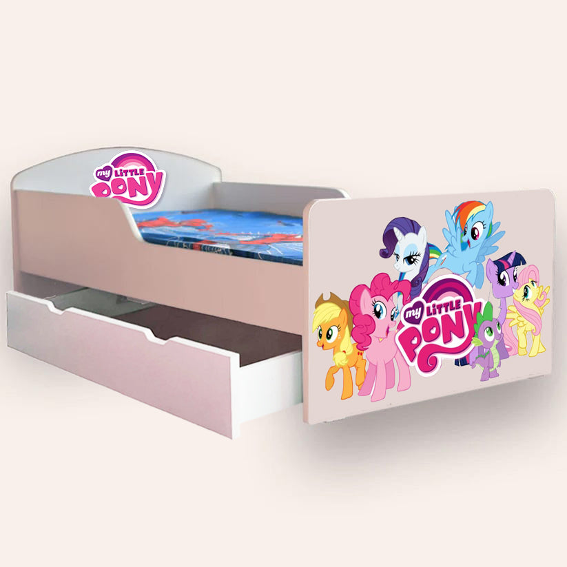 Pat pentru copii My Little Pony, cu sertar, 2-6 ani, 130x60 cm - 1