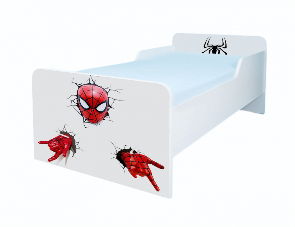 Pat pentru copii Spider Man, 2-6 ani, 130x60 cm - 1