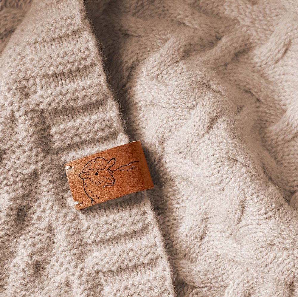 Paturica pentru copii Babyono Bej din lana merinos - 7