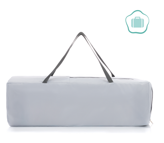 Patut pliabil pentru copii Fillikid Capri Grey cu saltea de infasat, organizator, carusel muzical, intrare laterala cu fermoar - 1