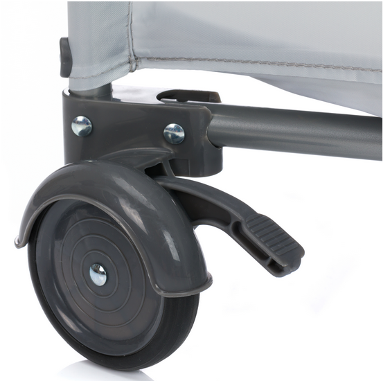 Patut pliabil pentru copii Fillikid Capri Grey cu saltea de infasat, organizator, carusel muzical, intrare laterala cu fermoar - 5