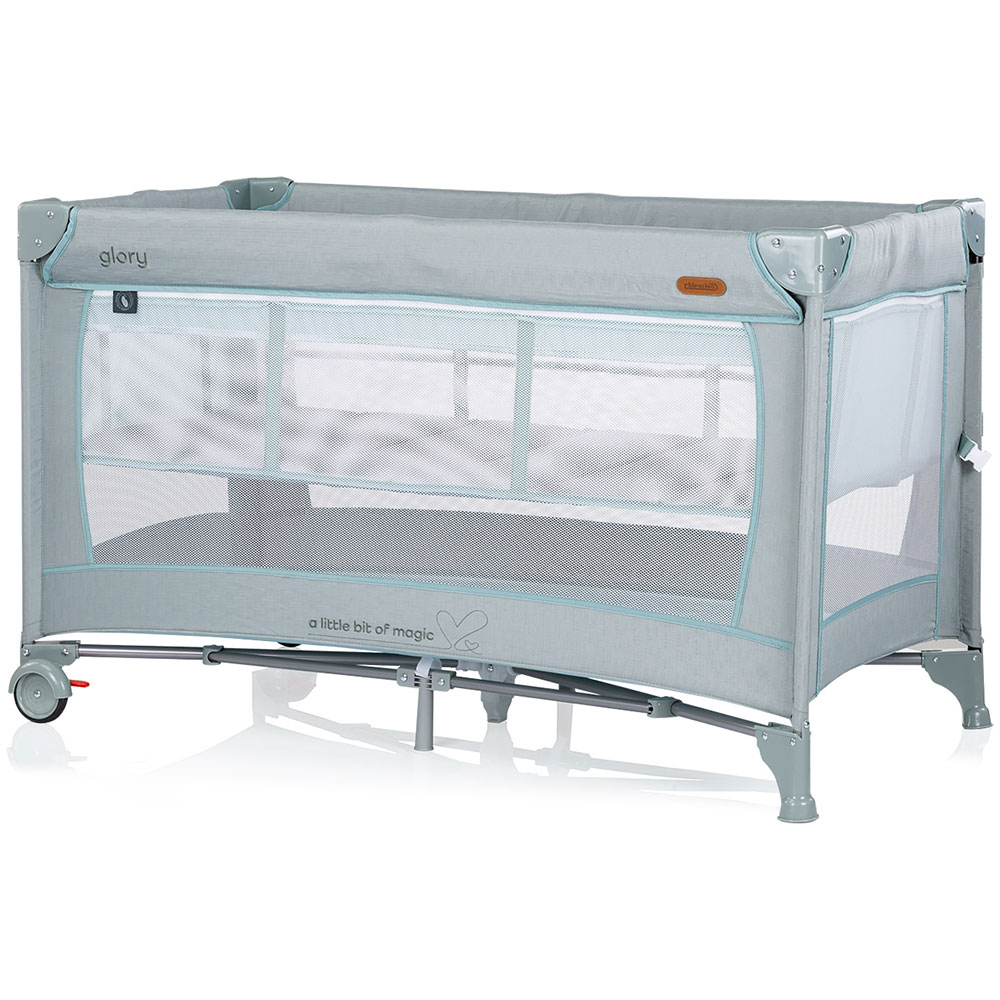 Patut pliabil pentru copii Chipolino Glory Basil cu laterala culisanta si doua nivele - 1